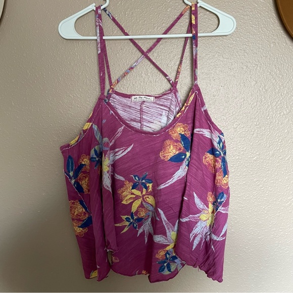 NWOT - FREE PEOPLE - WE THE FREE - Cream & Black Bandana Print - Strap Tank Top - Picture 11 of 11